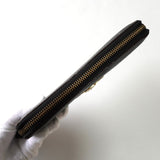 ヴィヴィアン・ウエストウッド オーブロゴ レザー ラウンドジップ 長財布 ロングウォレット ブラック - NEWSED