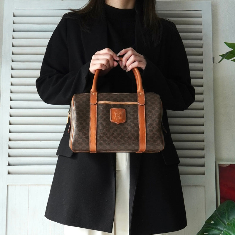 セリーヌ マカダム ボストンバッグ ブラウン - NEWSED