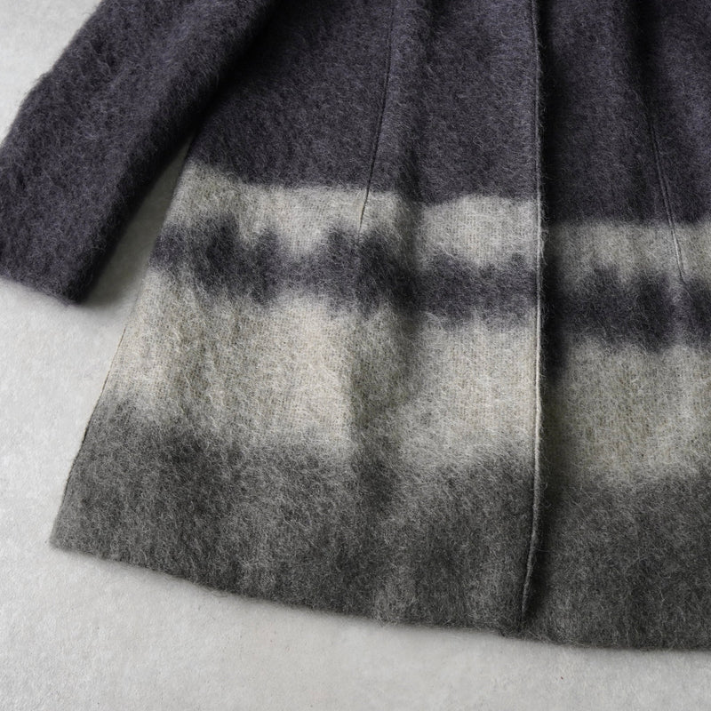 ジバンシィ ショールカラー グラデーション モヘア ジャケット コート グレー - NEWSED