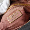 Prada nylon/leather ribbon handbag in black