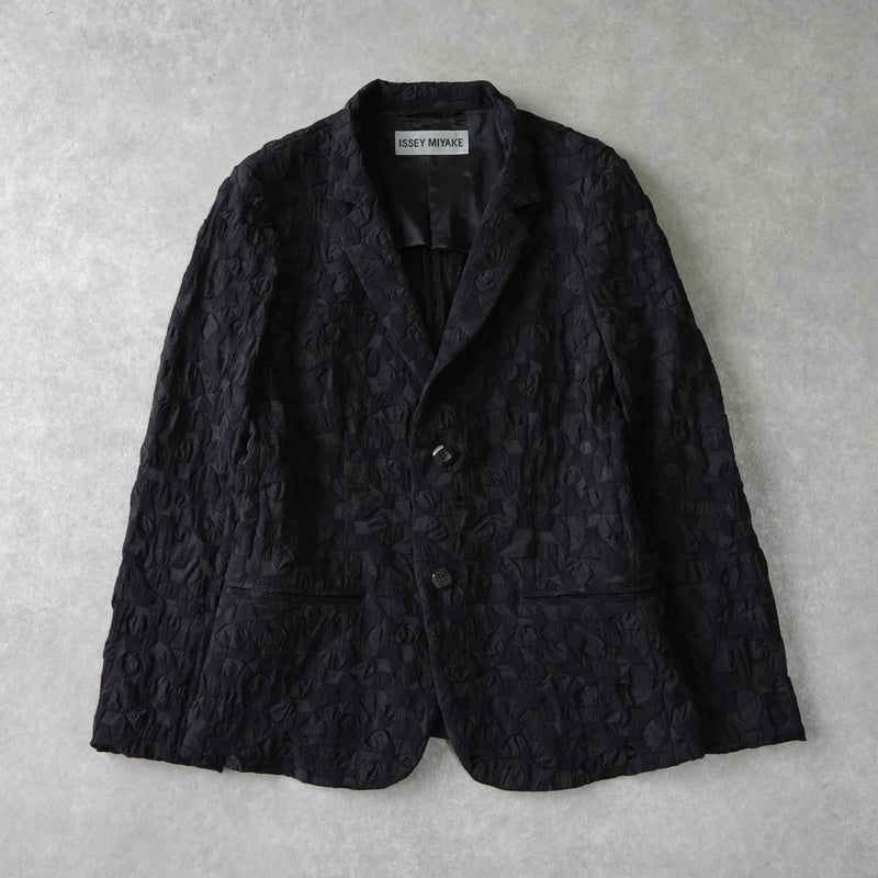 イッセイミヤケ フラワー ナイロン シングル イージー セットアップ ブラック レディース - NEWSED