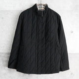 バーバリー リバーシブル ノバチェック ジップアップ 中綿ジャケット ブラック / ベージュ - NEWSED