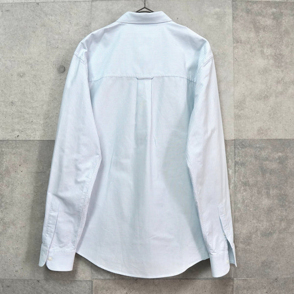 アミパリ アミ パリス ストライプ柄 ハートロゴ 長袖シャツ ブルー - NEWSED