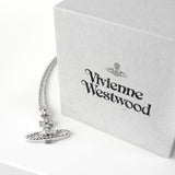 ヴィヴィアン ウエストウッド オーブロゴ ラインストーン シルバー ネックレス 箱付き - NEWSED