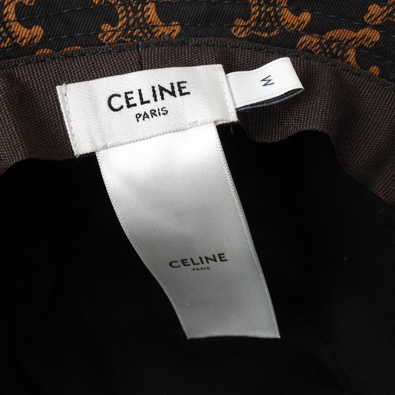 セリーヌ ロゴ トリオンフ モノグラム バケットハット ブラウン - NEWSED