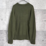 アメスワールドワイド ロゴ ニット カーキ - NEWSED