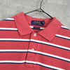 Ralph Lauren 粉色徽标条纹短袖 Polo 衫