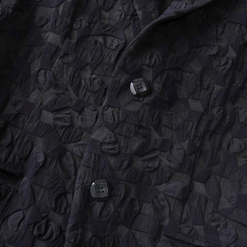 イッセイミヤケ フラワー ナイロン シングル イージー セットアップ ブラック レディース - NEWSED