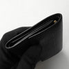 ロエベ リピートアナグラム レザー 二つ折り財布 ブラック