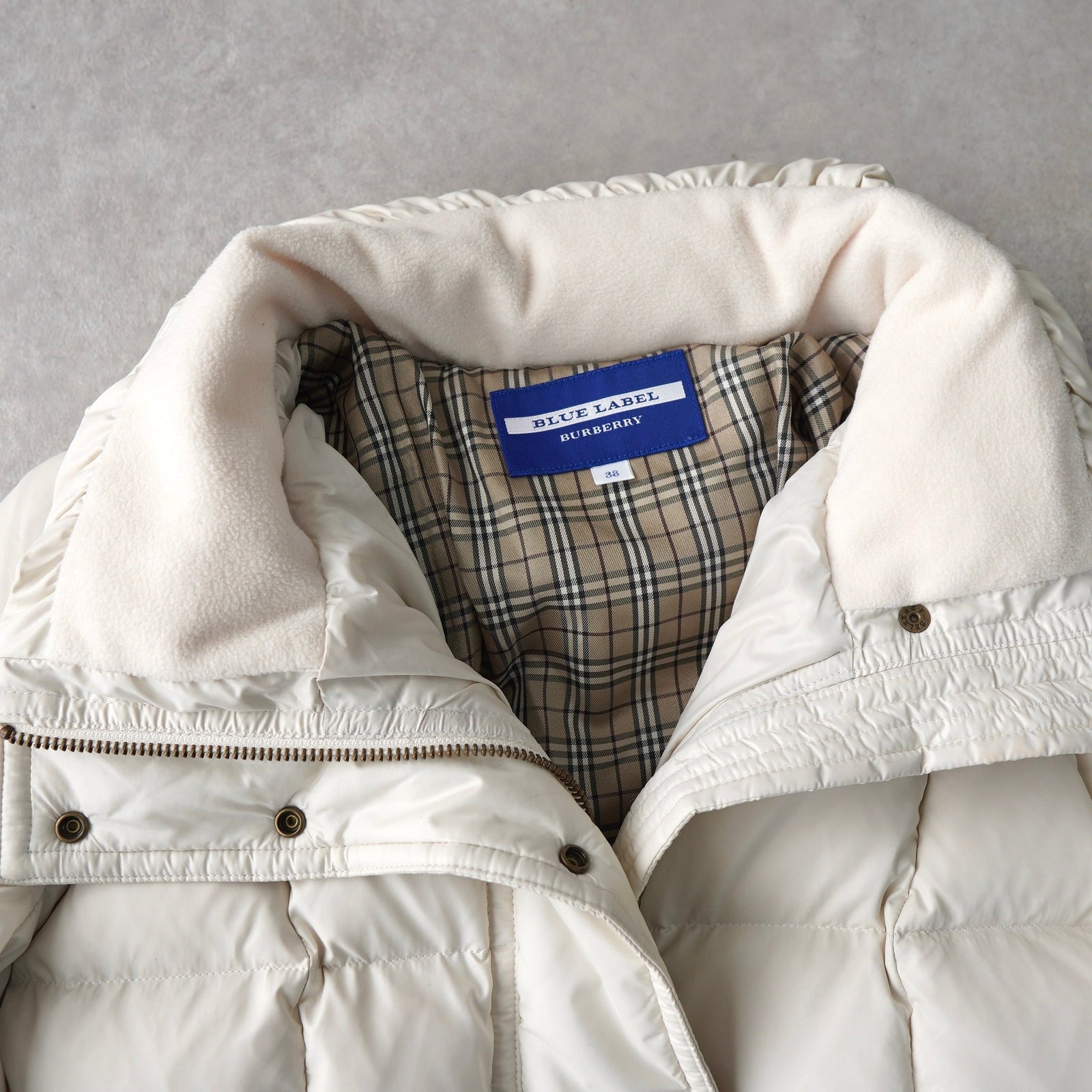 Burberry Blue Label fur down jacket, down coat, detachable fur