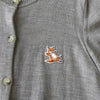 Maison Kitsune 米色狐狸拼布开衫