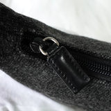 プラダ ウール ロゴ ハンドバッグ グレー - NEWSED