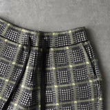 アルマーニ エクスチェンジ 千鳥格子柄 ニット セットアップ カーディガン ショートパンツ レディース グレー - NEWSED