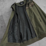 ステューシー カモ柄 ジップアップ ナイロンパーカー カーキ - NEWSED