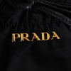Prada 缎带编织手柄褶皱 Tessuto/皮革手提包 黑色