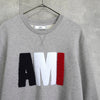 Ami Paris Pile 三色徽标运动衫（灰色）
