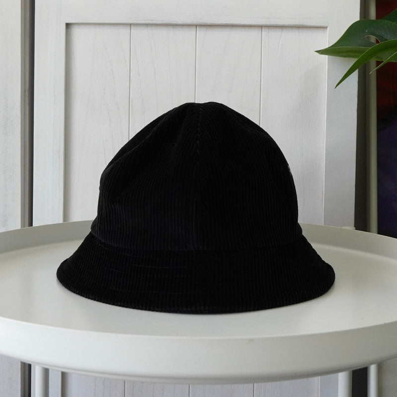 アミパリ アミ パリス ハートロゴ コーデュロイ バケットハット 帽子 ブラック - NEWSED