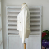 セリーヌ ヴィンテージ トリオンフ ボタン デニムジャケット ホワイト レディース - NEWSED