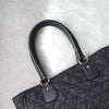 CHANEL Coco Mark Paris-New York Line 黑色绗缝尼龙/皮革托特包