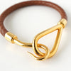 Hermes Jumbo Leather Bracelet Brown