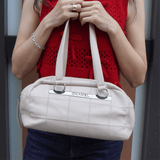 シャネル チョコバー ロゴ ソフトキャビアスキン ボーリングバッグ ハンドバッグ ピンク - NEWSED