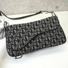 Dior Saddle Trotter 黑色帆布单肩包