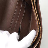 ルイ ヴィトン ダミエ ポルトフォイユ・サラ 長財布 フラップ ブラウン - NEWSED