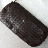 ボッテガ ヴェネタ イントレチャート レザー ショルダーバッグ ブラウン - NEWSED