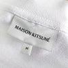 Maison Kitsune 草书徽标短袖 Polo 衫 白色