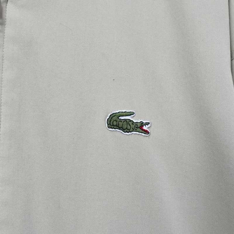 ラコステ リバーシブル ロゴパッチ チェック柄 スウィングトップ ブルゾン オフホワイト / カーキ - NEWSED