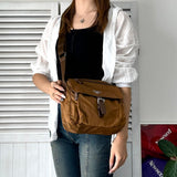 プラダ ポコノ テスート ナイロン ショルダーバッグ ブラウン - NEWSED