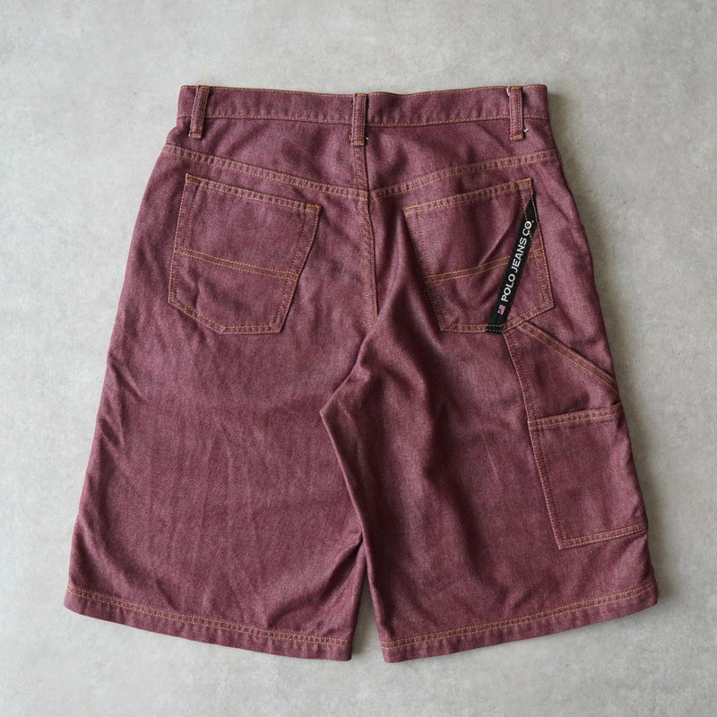 ポロ ラルフローレン デニム ジョーツ ハーフパンツ ショートパンツ ボルドー - NEWSED
