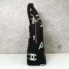 シャネル バイシー ロゴ マテラッセ キャンバス ハンドバッグ ブラック