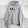 セリーヌ クラシックロゴ フーディー パーカー グレー