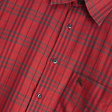 バーバリー ロンドン ロゴ チェック柄 長袖シャツ レッド - NEWSED