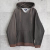 Stussy Distressed Remake Sunfade Hoodie Logo Print Grey/Brown