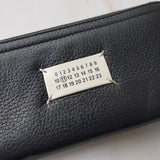 メゾン マルジェラ カレンダータグ 四つタグ レザー ラウンドジップ ロングウォレット 長財布 ブラック - NEWSED