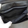 Prada Saffiano Leather Bi-fold Wallet Long Wallet Triangle Plate Black
