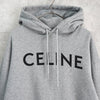 セリーヌ クラシックロゴ フーディー パーカー グレー
