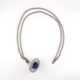 ヴィヴィアン ウエストウッド ラージ オーブ ラインストーン シルバー ロングネックレス - NEWSED