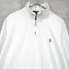 Polo Ralph Lauren 白色徽标半拉链运动衫