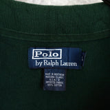 ポロ バイ ラルフローレン ハーフジップ スウェット ロゴ刺繍 ダークグリーン - NEWSED