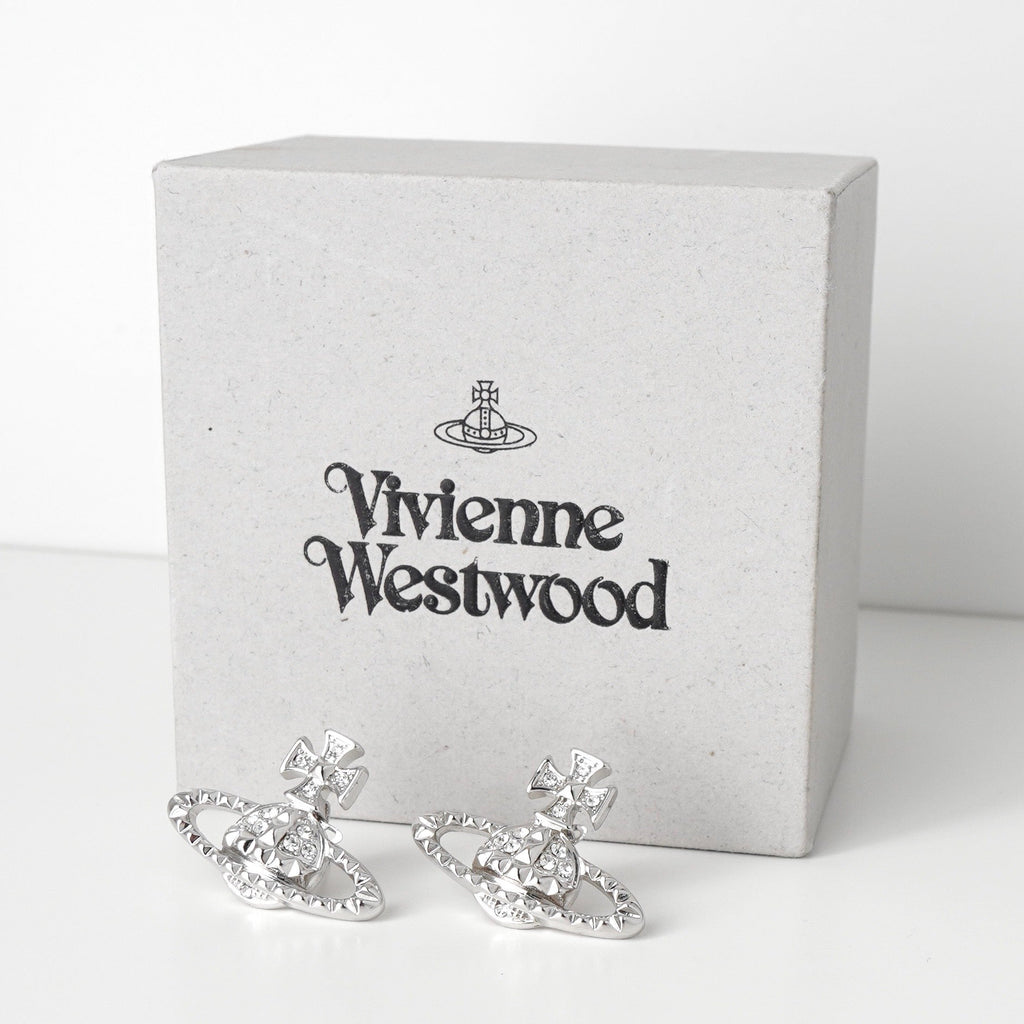 ヴィヴィアン ウエストウッド オーブ ラインストーン シルバー ピアス 箱付き