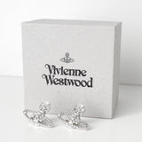 ヴィヴィアン ウエストウッド オーブ ラインストーン シルバー ピアス 箱付き - NEWSED