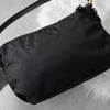 Prada nylon/leather ribbon handbag in black
