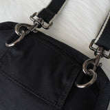 ラコステ ナイロン ミニショルダーバッグ ポーチ ロゴパッチ ブラック - NEWSED