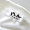 Play Comme des Garçons 白色心形徽标短袖 Polo 衫