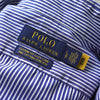 Polo Ralph Lauren logo embroidered striped long sleeve shirt in blue/white