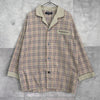 バーバリー ヴィンテージ ロゴ ノバチェック パジャマシャツ カーキ / ベージュ