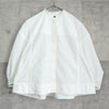 ジルサンダー マオカラー ショート丈 フレア袖 長袖シャツ ブラウス ホワイト レディース